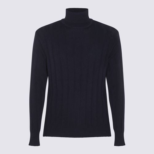 Lardini Navy Blue Wool Knitwear - Lardini - Modalova