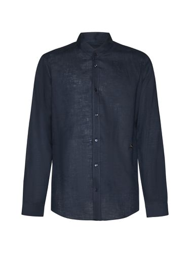 Slim Fit Plain Logo Plaque Shirt - Dolce & Gabbana - Modalova