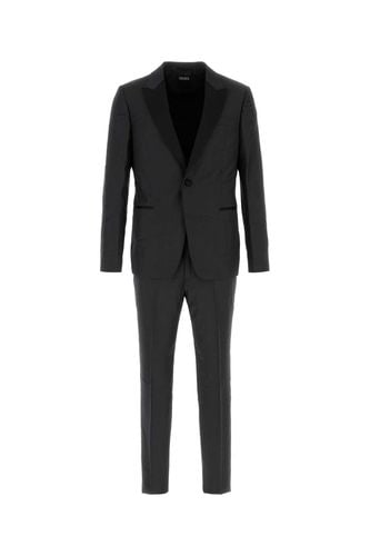 Zegna Dark Grey Wool Blend Suit - Zegna - Modalova