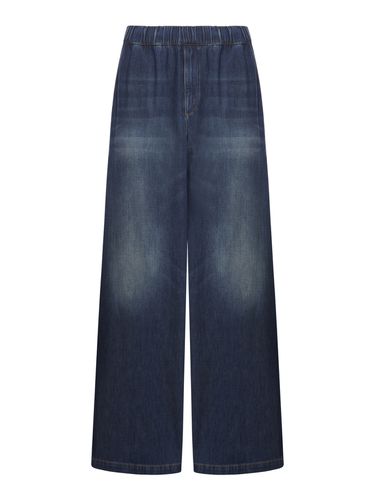 Pantalone In Denim Denim Denim Lav. Blu Scuro - Valentino Garavani - Modalova