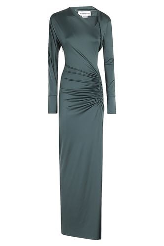 Long Sleeve Slash Neck Jersey Gown - Victoria Beckham - Modalova