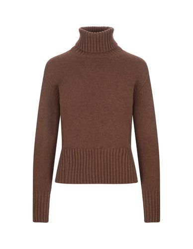 Hazelnut Cashmere Derby Turtleneck Sweater - Fedeli - Modalova