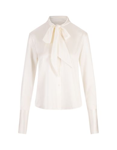 Silk Shirt With Neck Bow - Ermanno Scervino - Modalova