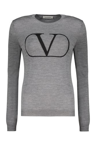 Long Sleeve Crew-neck Sweater - Valentino - Modalova