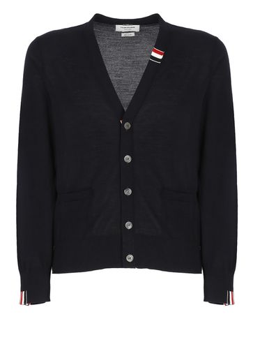 Jersey Stitch V-neck Cardigan - Thom Browne - Modalova