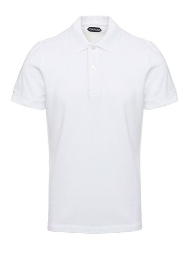 Short-sleeves Polo In Cotton Piquet Jersey Man - Tom Ford - Modalova