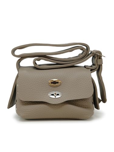 Z0110 Cenerino Postina Centauro Baby Leather Handbag - Zanellato - Modalova