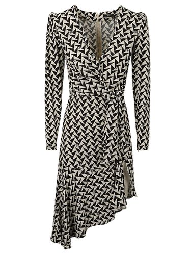 V-neck Wrap Long Dress - Elisabetta Franchi - Modalova