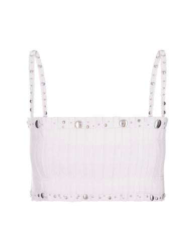 Pleated Crop Top With Studs - Paco Rabanne - Modalova