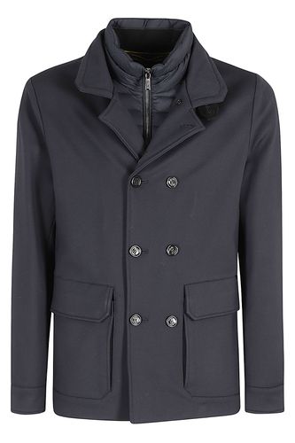 Moorer Dark Navy Viscose Coat - Moorer - Modalova