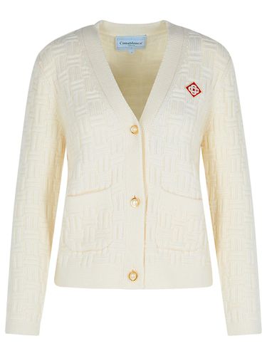 Casablanca White Wool Cardigan - Casablanca - Modalova