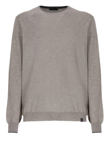 Jumper In Beige Shaved Wool Knit - Fay - Modalova