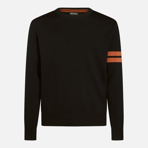 Zegna Black Cotton Knitwear - Zegna - Modalova