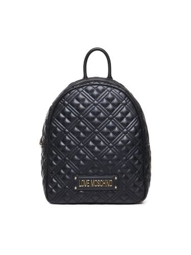 Quilted Backpack With Logo - Love Moschino - Modalova