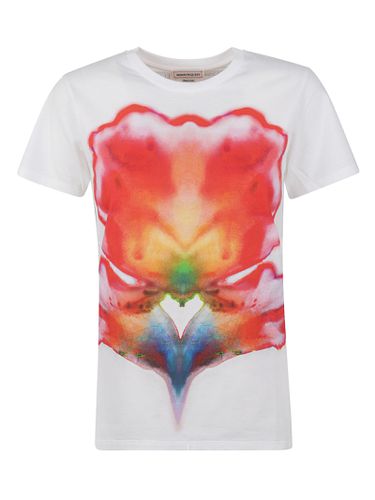 Floral Print Regular T-shirt - Alexander McQueen - Modalova