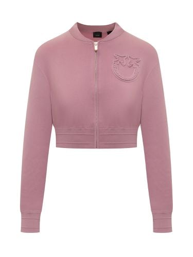 Bomber Jacket With Love Birds Logo - Pinko - Modalova