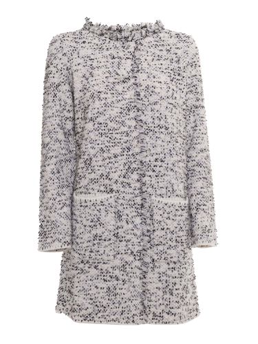 Woven Stitch Coat With Pockets - Kangra - Modalova