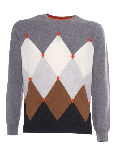 Diamond Pattern Crewneck Sweater - Kangra - Modalova