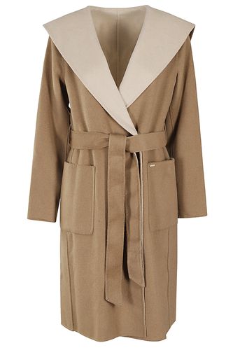 Hooded Wool Wrap Coat - MICHAEL Michael Kors - Modalova