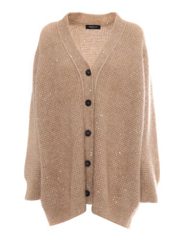 Diamond Stitch Oversize Cardigan - Fabiana Filippi - Modalova