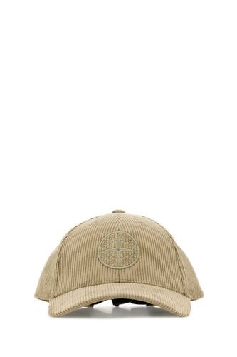 Khaki Corduroy Baseball Cap - Stone Island - Modalova