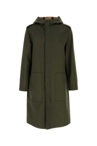 Green Cotton Trench Coat - Valentino Garavani - Modalova