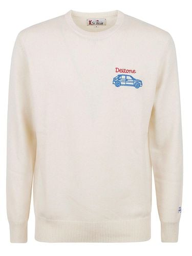 Logo Embroidered Crewneck Jumper - MC2 Saint Barth - Modalova