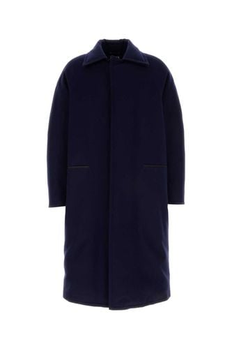 Zegna Navy Blue Wool Coat - Zegna - Modalova