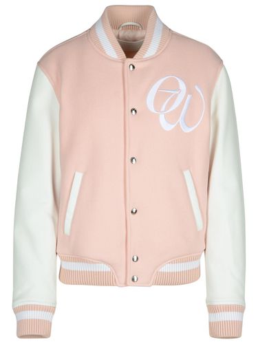 Varsity Pink Fabric Blend Bomber Jacket - Off-White - Modalova