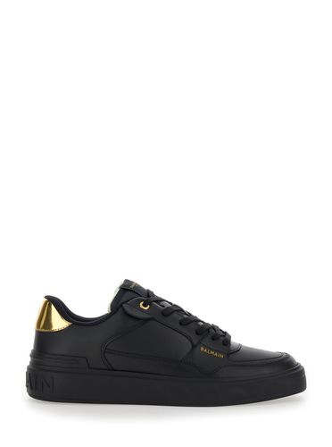 B-court Flip Sneakers With Logo Lettering In Leather Man - Balmain - Modalova