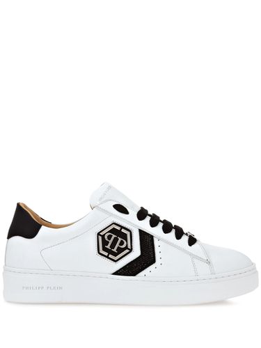 Nappa Leather Low-top Sneakers Strass Hexagon - Philipp Plein - Modalova