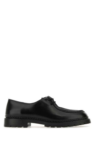 Leather And Calf Hair Lace-up Shoes - Saint Laurent - Modalova