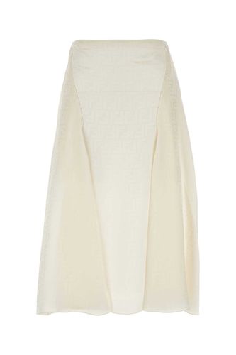 Fendi Ivory Silk Skirt - Fendi - Modalova