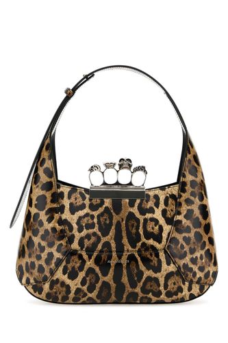 Printed Leather The Jewelled Hobo Shoulder Bag - Alexander McQueen - Modalova