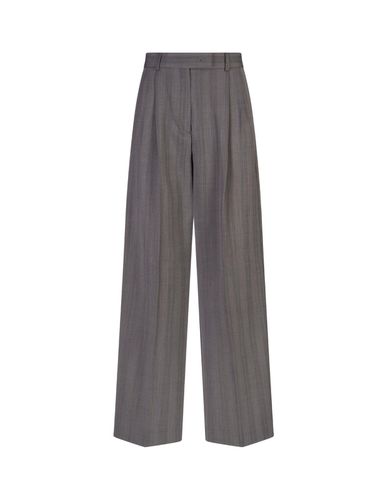 Stripe Detailed Wide Leg Trousers - SportMax - Modalova