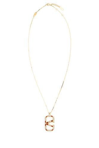 Gold Metal Vlogo Necklace - Valentino Garavani - Modalova