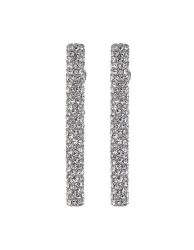 Palladium Cross-bar Earrings - Alexander McQueen - Modalova