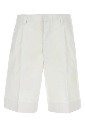 Prada White Cotton Bermuda Shorts - Prada - Modalova