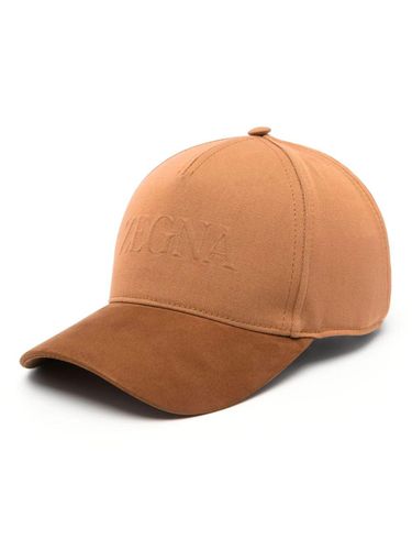 Zegna Embossed-logo Twill Cap - Zegna - Modalova