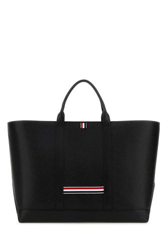 Leather Shopping Bag - Thom Browne - Modalova