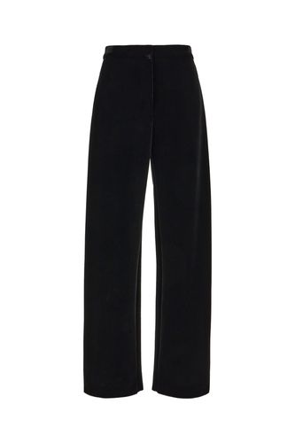 SportMax Black Velvet Pants - SportMax - Modalova