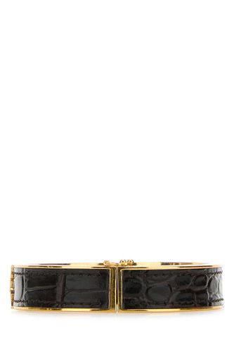 Two-tone Leather And Metal Cassandre Bracelet - Saint Laurent - Modalova