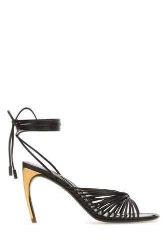 Dark Brown Leather Atena Sandals - Ferragamo - Modalova