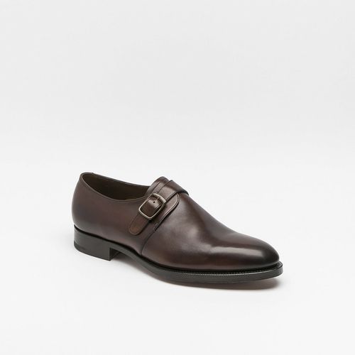 Welland Dark Oak Antique Calf Monk Strap Shoe - Edward Green - Modalova