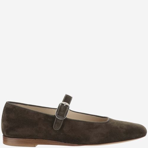 Suede Leather Mary Jane Ballet Flats - Le Monde Beryl - Modalova