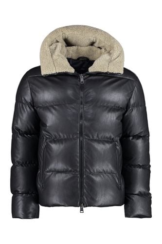 Hooded Bomber-style Down Jacket - Herno - Modalova