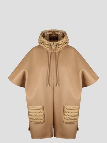 Moncler Hooded Wool Cape - Moncler - Modalova