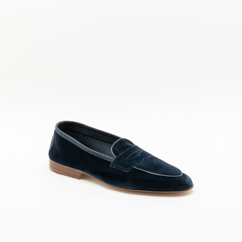 Polperro Navy Baby Calf Unlined Loafer - Edward Green - Modalova