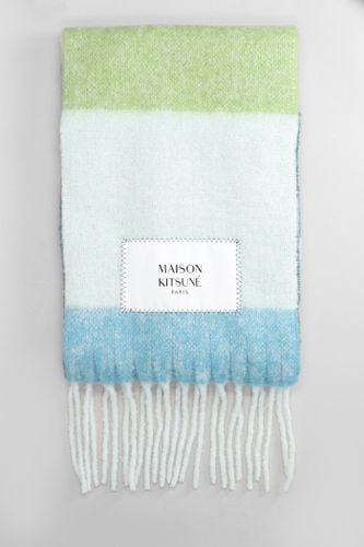 Maison Kitsuné Scarve In Cyan Wool - Maison Kitsuné - Modalova