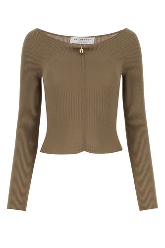 Boat Neck Knitted Jumper - Philosophy di Lorenzo Serafini - Modalova